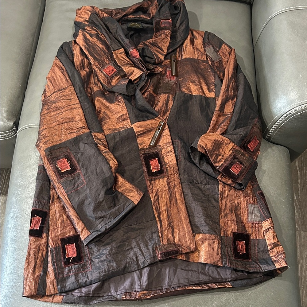 Linda Lundstrom Art to Wear Patchwork Vintage Jacket. See measurements. Stunning